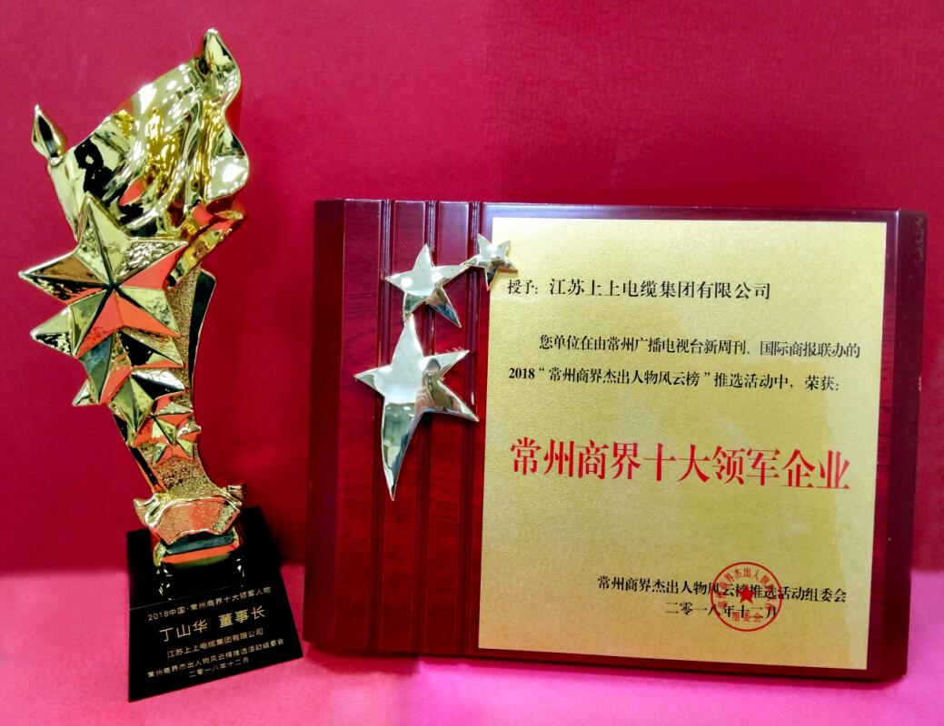 2018年12月6日，丁山华董事长荣获“常州商界十大领武士物”