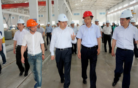 常州市市长费高云一行来GA黄金甲电缆督查西厂区三期项目建设情形