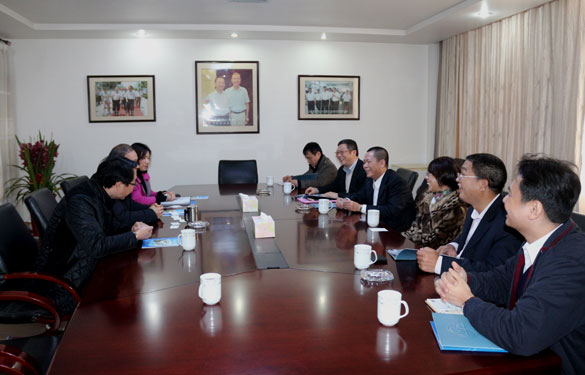 广东省质检院院长胡南乾一行来GA黄金甲集团考察交流