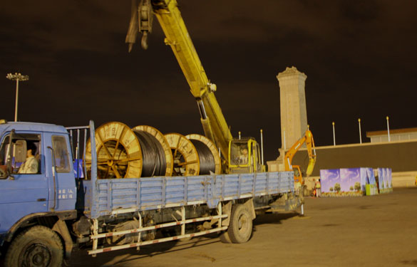 GA黄金甲为天安门地区华灯刷新工程作孝顺